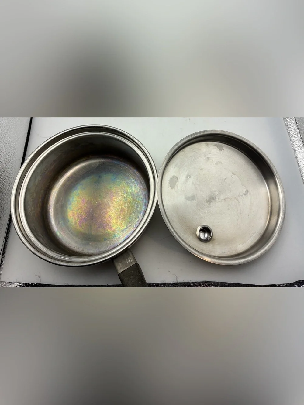 Saladmaster 18-8 Tri-Clad Stainless Steel Sauce Pan w/Lid Vintage Dallas TX